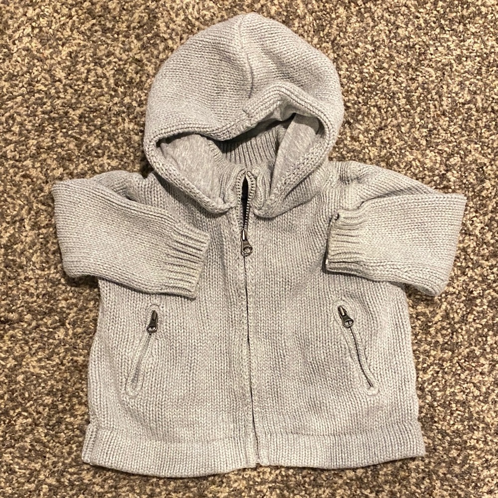 Baby Classic Gray Zip-Up Hoodie